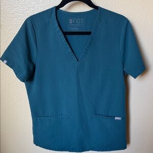 FIGS Caribbean BlueScrub Top